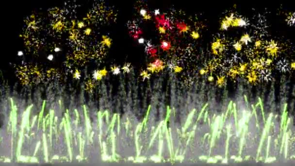 Fyrverkerier Glitter Partiklar Animation Rörelse Grafik — Stockvideo