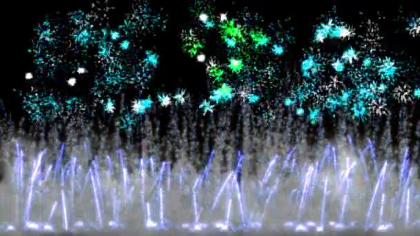 Fireworks Glitter Partikel Animasi Grafis Gerak — Stok Video