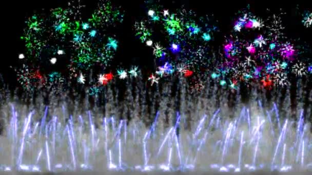 Fireworks Glitter Partikel Animasi Grafis Gerak — Stok Video