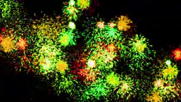 Fuochi Artificio Scintillio Particelle Animazione Grafica Movimento — Video Stock