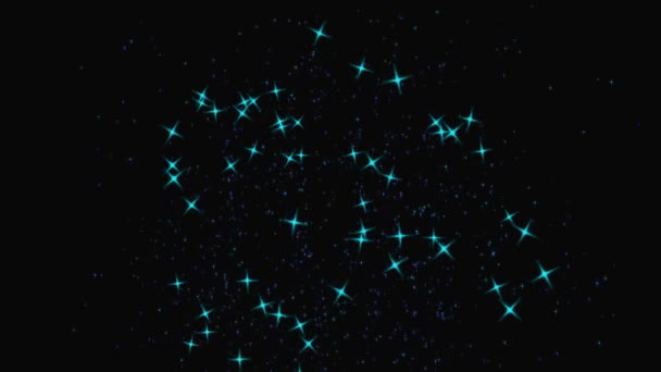 Graphisme Mouvement Animation Particule Étoile Brillante Paillettes — Video