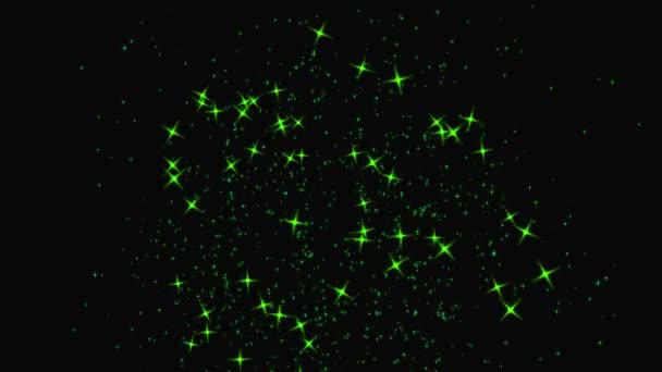 Grafica Scintillante Animazione Delle Particelle Stellari Brillanti — Video Stock