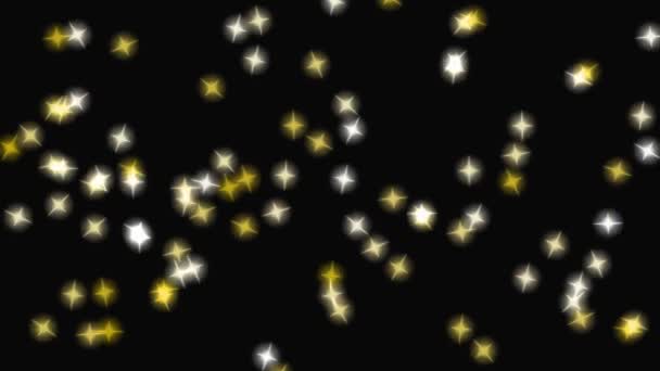 Grafica Scintillante Animazione Delle Particelle Stellari Brillanti — Video Stock