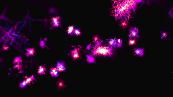 Grafica Scintillante Animazione Delle Particelle Stellari Brillanti — Video Stock