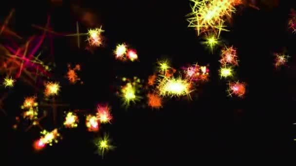 Glitter Shine Star Partiklar Animation Motion Graphics — Stockvideo
