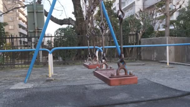 Tóquio Blanco Equipamentos Playground Vídeo Clip — Vídeo de Stock