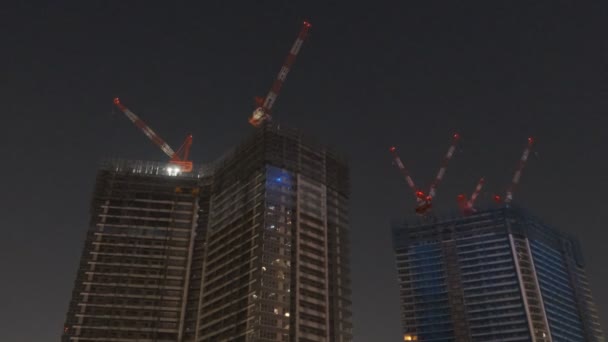 Tokio High Rise Appartement Bay Area Nachtzicht Tower Mansion — Stockvideo