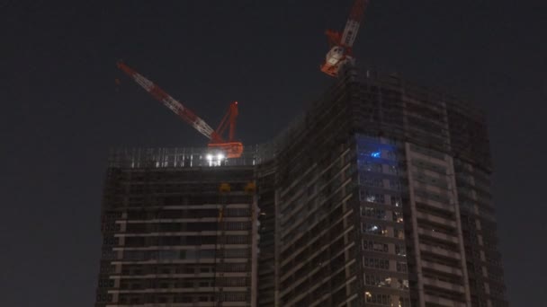 東京高層マンションベイエリア夜景タワーマンション — ストック動画