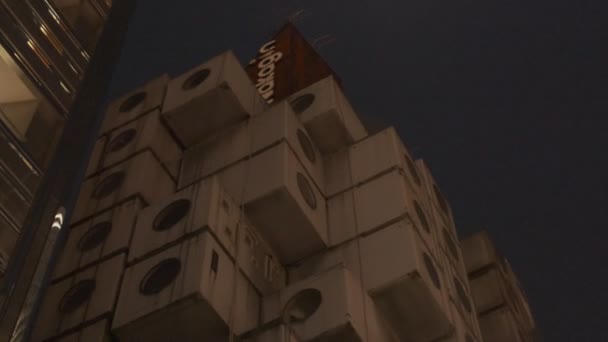 Tokyo Capsule Tower Building 2022 Architettura Del Metabolismo — Video Stock