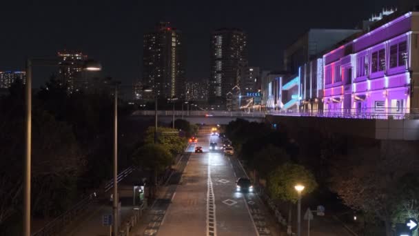 Tokio Odaiba Vista Nocturna 2022 — Vídeos de Stock