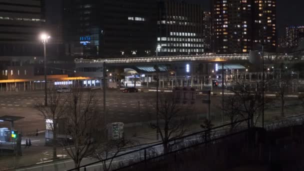 Tokyo Odaiba Gece Manzarası 2022 — Stok video