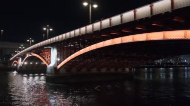 Tokyo Asakusa Sumida Nehri Gece Manzarası 2022