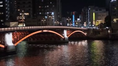 Tokyo Asakusa Sumida Nehri Gece Manzarası 2022