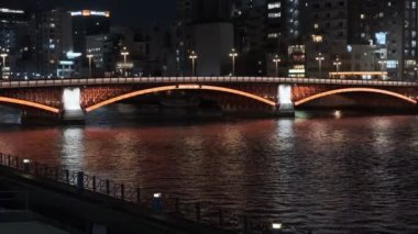 Tokyo Asakusa Sumida Nehri Gece Manzarası 2022