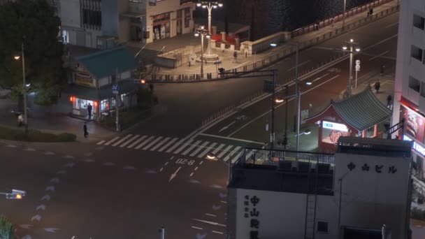 Tokyo Asakusa Cubierta Observación Vista Nocturna 2022 — Vídeos de Stock