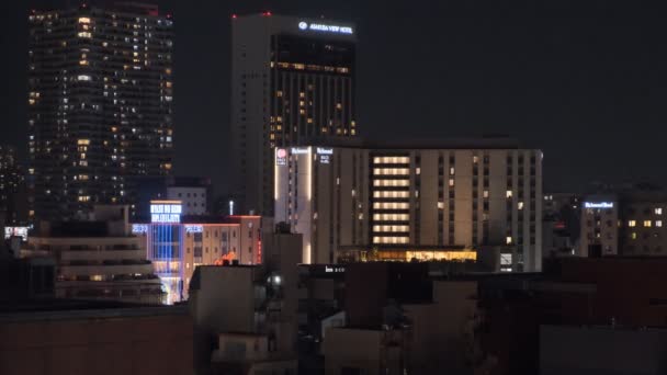Tokyo Asakusa Observation Deck Vista Noturna 2022 — Vídeo de Stock
