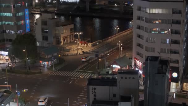 Tokyo Asakusa Cubierta Observación Vista Nocturna 2022 — Vídeos de Stock