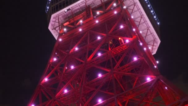 Tokyo Tower Japan Night View 2022 Március — Stock videók