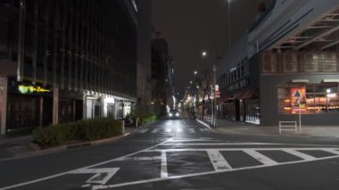Tokyo Ginza Koridoru Sokak Gece Manzarası 2022 Mart