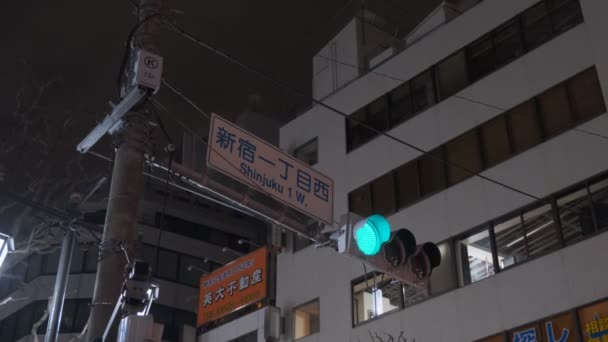 Tokyo Shinjuku Gece Manzarası 2022 Mart — Stok video