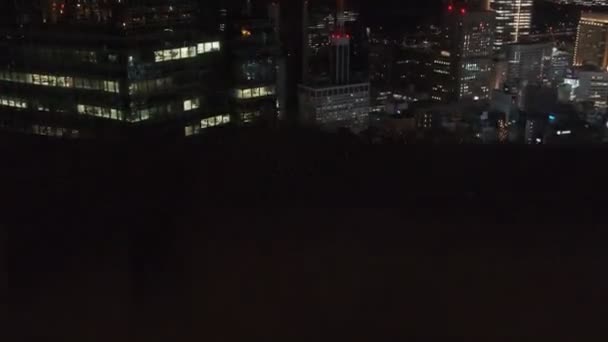 Tóquio Shiodome Observation Deck Visão Noturna 2022 — Vídeo de Stock