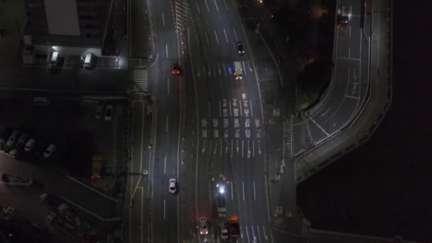 Tokyo Shiodome Aussichtsplattform Nachtsicht 2022 — Stockvideo