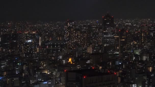 Tokyo Shiodome Osservatorio Ponte Vista Notturna 2022 — Video Stock