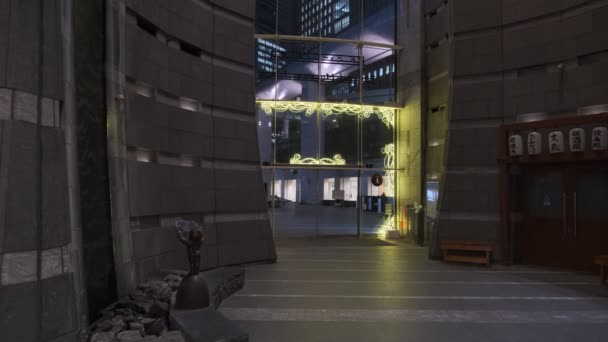 Tokyo Shiodome Nachtzicht 2022 Maart — Stockvideo