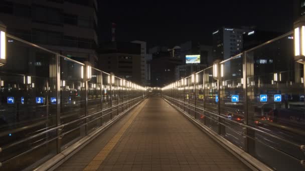 Tokyo Shiodome Vista Notturna 2022 Marzo — Video Stock