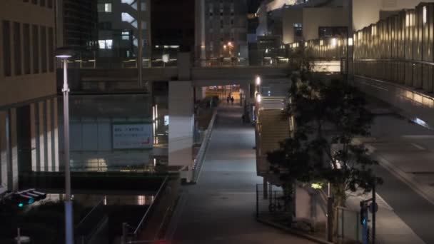 Tokyo Shiodome Nachtzicht 2022 Maart — Stockvideo