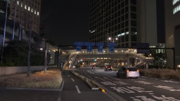 Tóquio Shiodome Visão Noturna 2022 Março — Vídeo de Stock