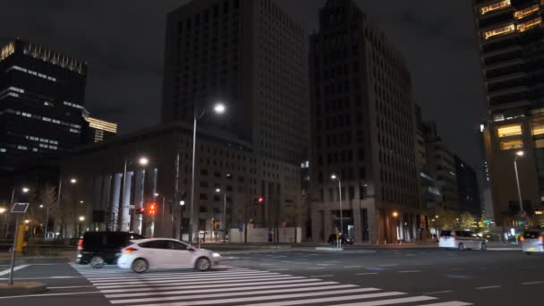 Tokio Hibiya Yurakucho Vista Nocturna 2022 — Vídeos de Stock