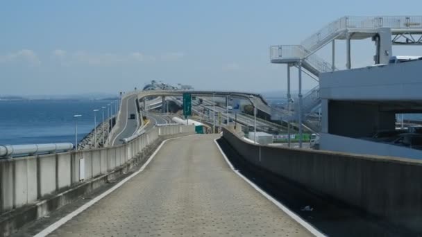 Tokyo Bay Aqua Line Driving Video — стокове відео