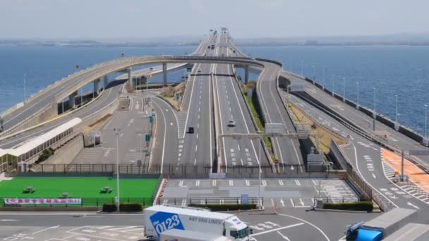 Área Estacionamento Baía Tóquio Umihotaru — Vídeo de Stock