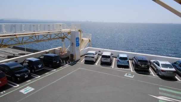 Umihotaru Parkplatz Der Bucht Von Tokio — Stockvideo