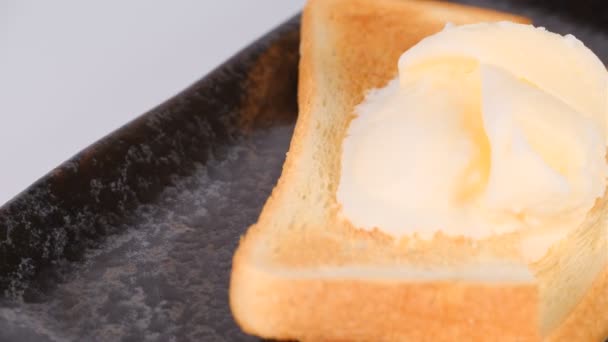 Toastbrot Mit Eis — Stockvideo