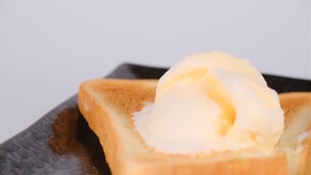 Toast Bread Ice Cream — Stock Video