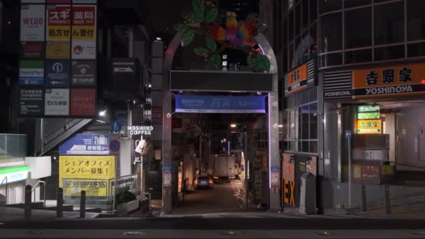 Harajuku Japón Tokio Vista Nocturna — Vídeo de stock