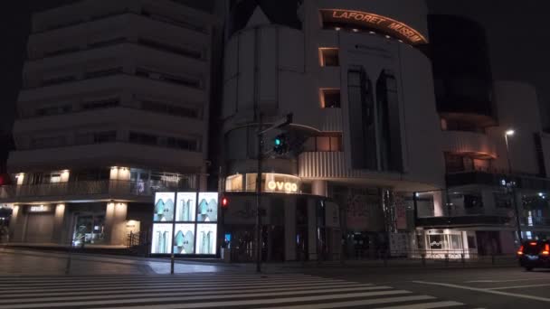 Harajuku Japonya Tokyo Gece Manzarası — Stok video
