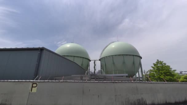 Tanque Gas Japón Tokio Paisaje — Vídeo de stock