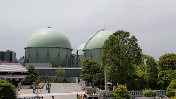 Tanque Gas Japón Tokio Paisaje — Vídeos de Stock