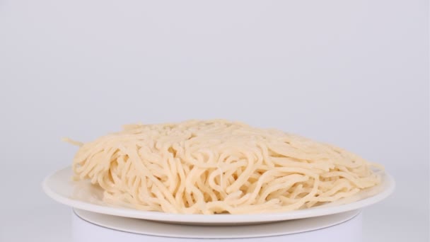 Tagliatelle Crude Tagliatelle Ramen Video Clip — Video Stock