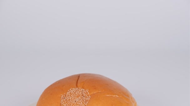日本の小豆パン あんパンのパン専門店 — ストック動画