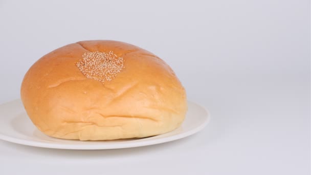 Pane Giapponese Red Bean Bun Anpan — Video Stock