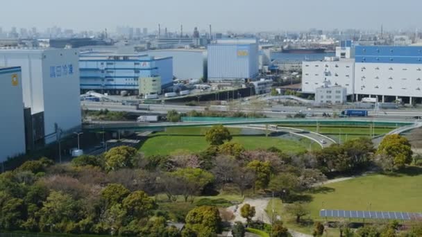 Giappone Kawasaki Marien Ponte Osservazione — Video Stock