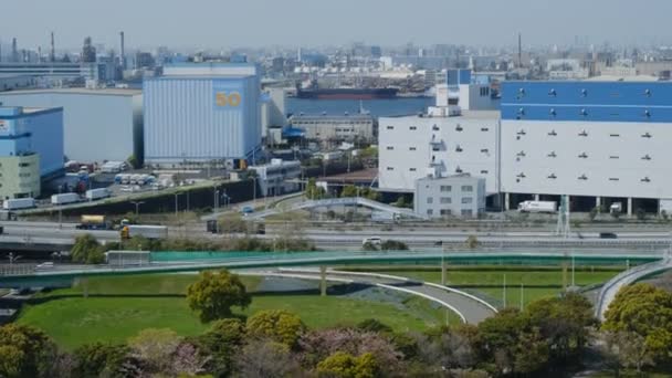 Japan Kawasaki Marien Aussichtsplattform — Stockvideo