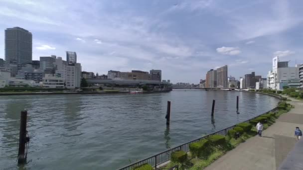 Spaziergang Tokyo Sumida River Jahr 2022 — Stockvideo