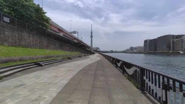 Spaziergang Tokyo Sumida River Jahr 2022 — Stockvideo