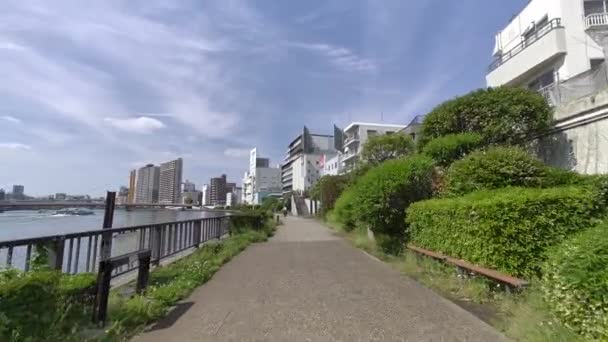 Tokyo Sumida Nehri Gezinme Videosu 2022 — Stok video