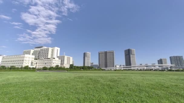 Parque Prevenção Desastres Tóquio Rinkai — Vídeo de Stock